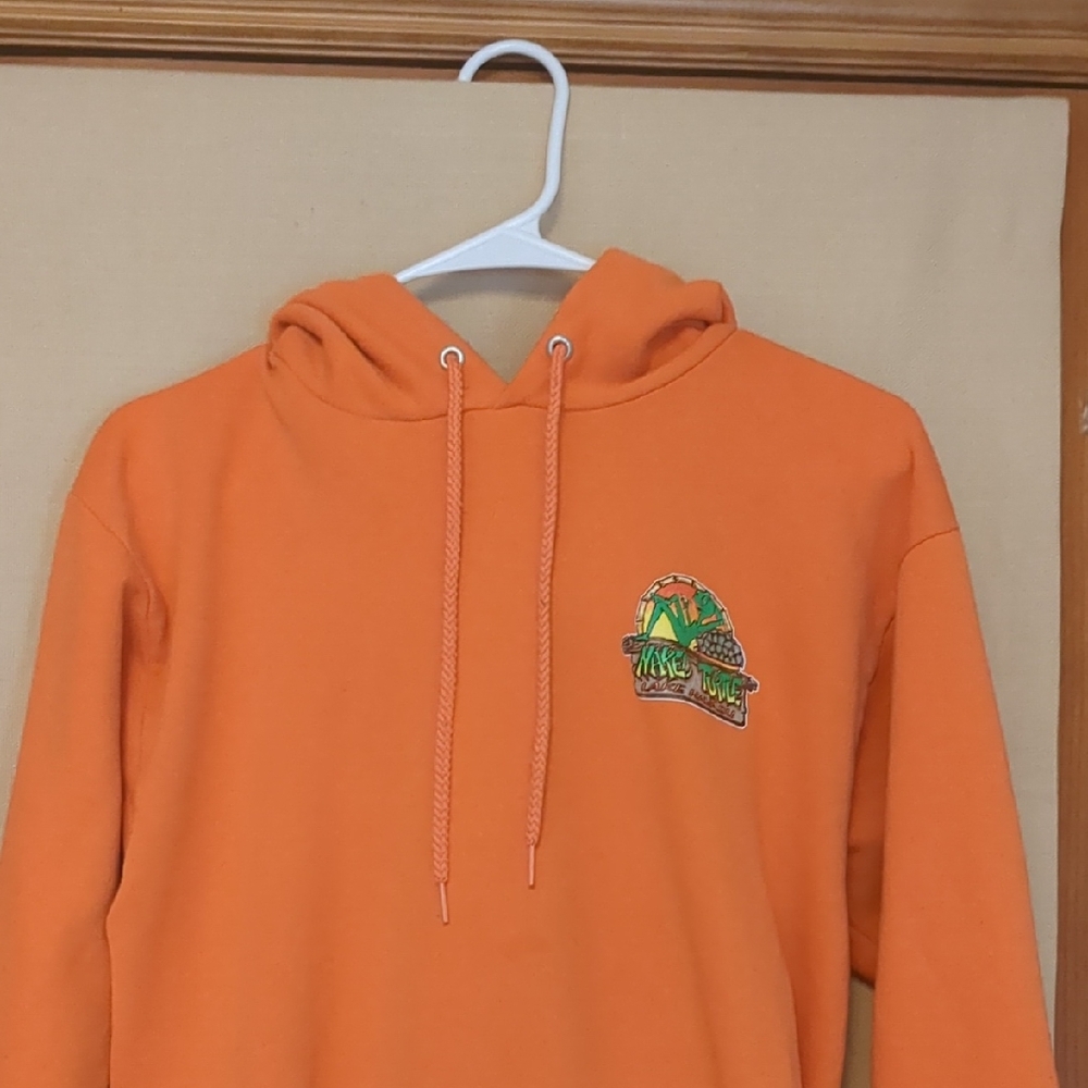 Naked Turtle Lake Havasu Arizona Vintage Orange Graphic Hoodie Size Small